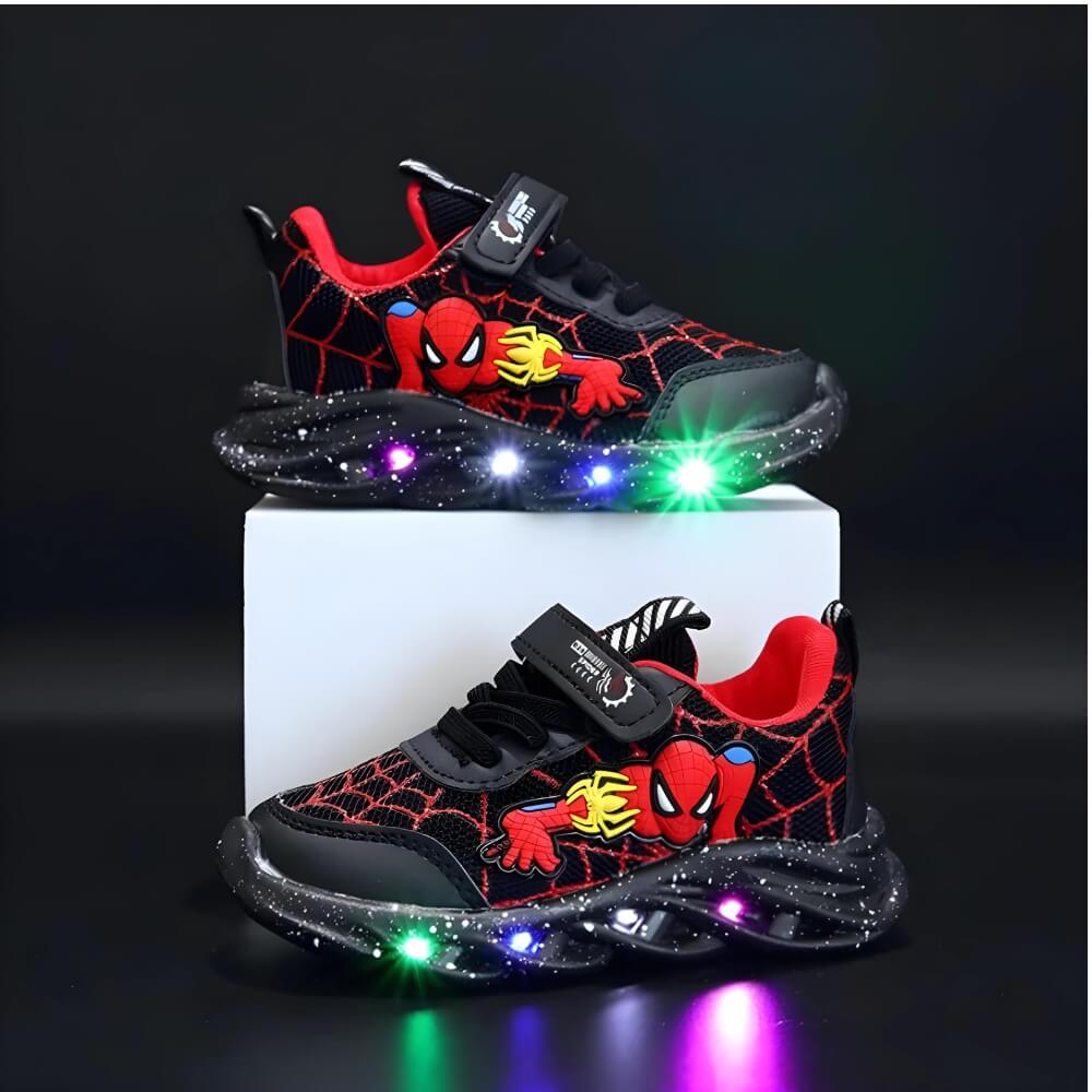 SpiderKidz™ - LED-Belyste Sko for Barn