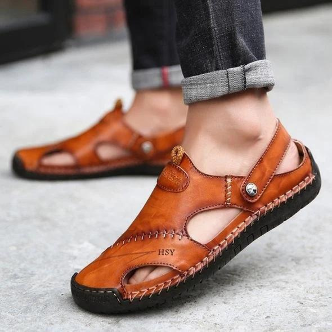 Alfred™ - Utesandaler i Mykt Skinn